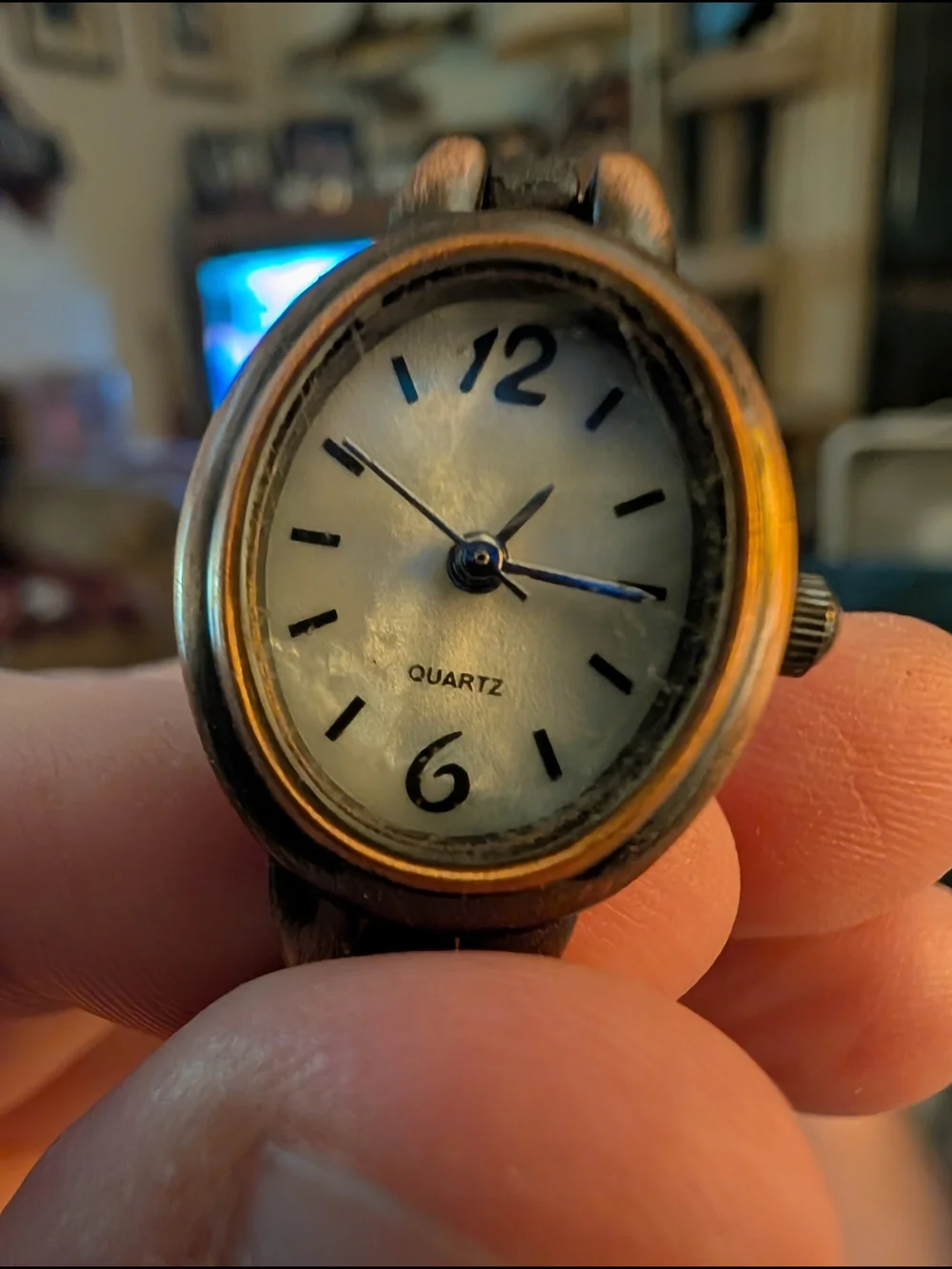 Quartz Pocket Watch Style Women's Wristwatch - Bronze Finish Brand New Battery